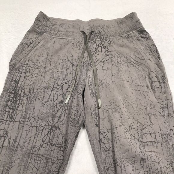 LULULEMON Warm Down Jogger Women 8(30x28) Gray Crackle Finish LW5DMXS Drawstring - Picture 3 of 14